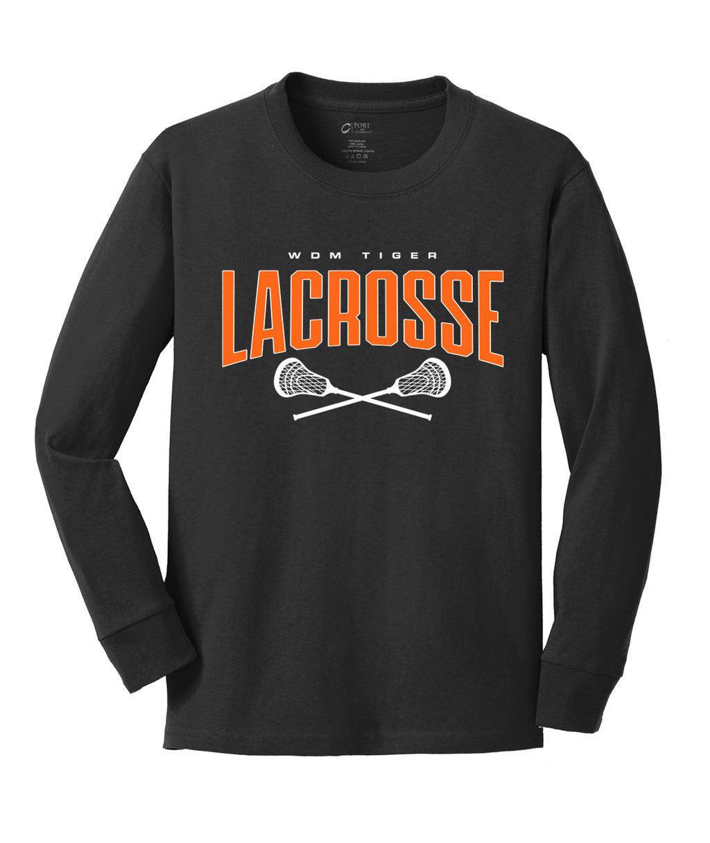 WDM Tiger Lacrosse Youth Long Sleeve Tee