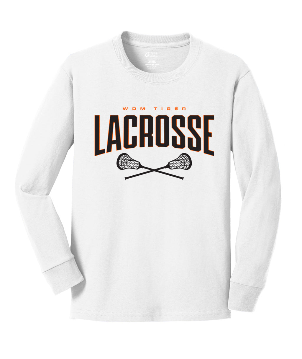 WDM Tiger Lacrosse Youth Long Sleeve Tee