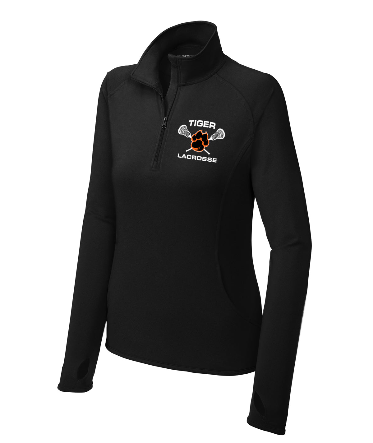 Tiger Lacrosse Womens 1/2 Zip Performance Pullover