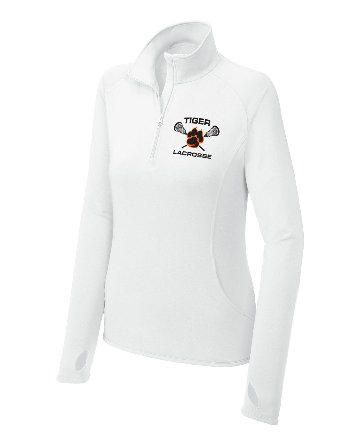 Tiger Lacrosse Womens 1/2 Zip Performance Pullover