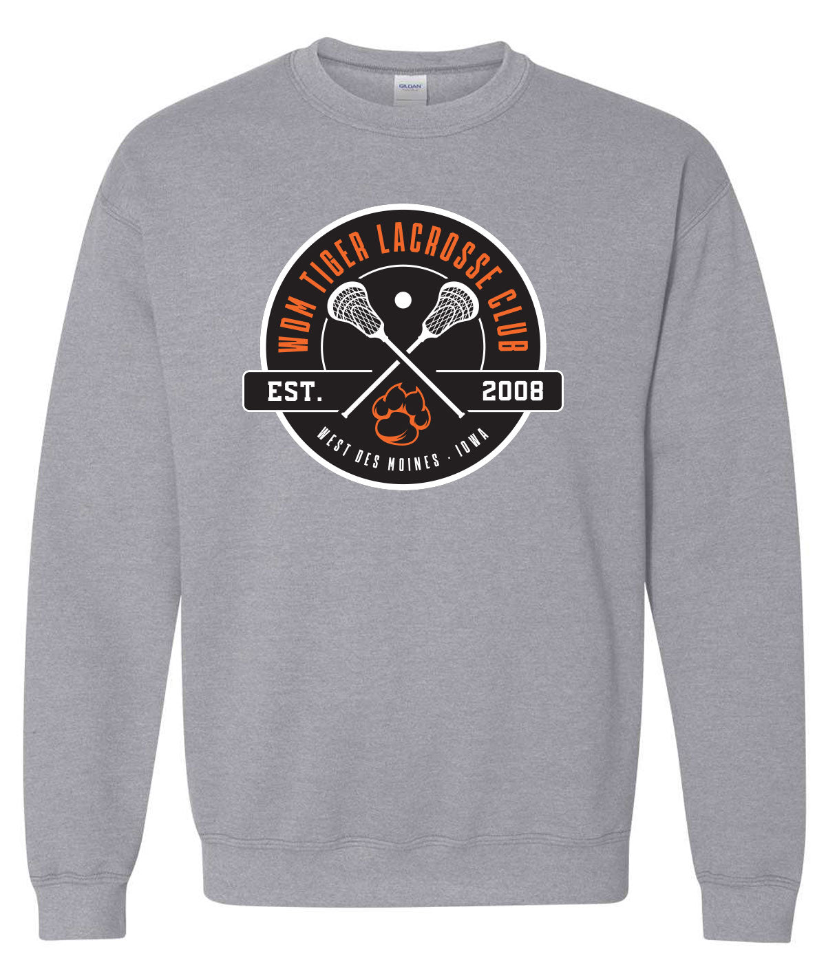 WDM Tiger Lacrosse Club Crewneck Sweatshirt