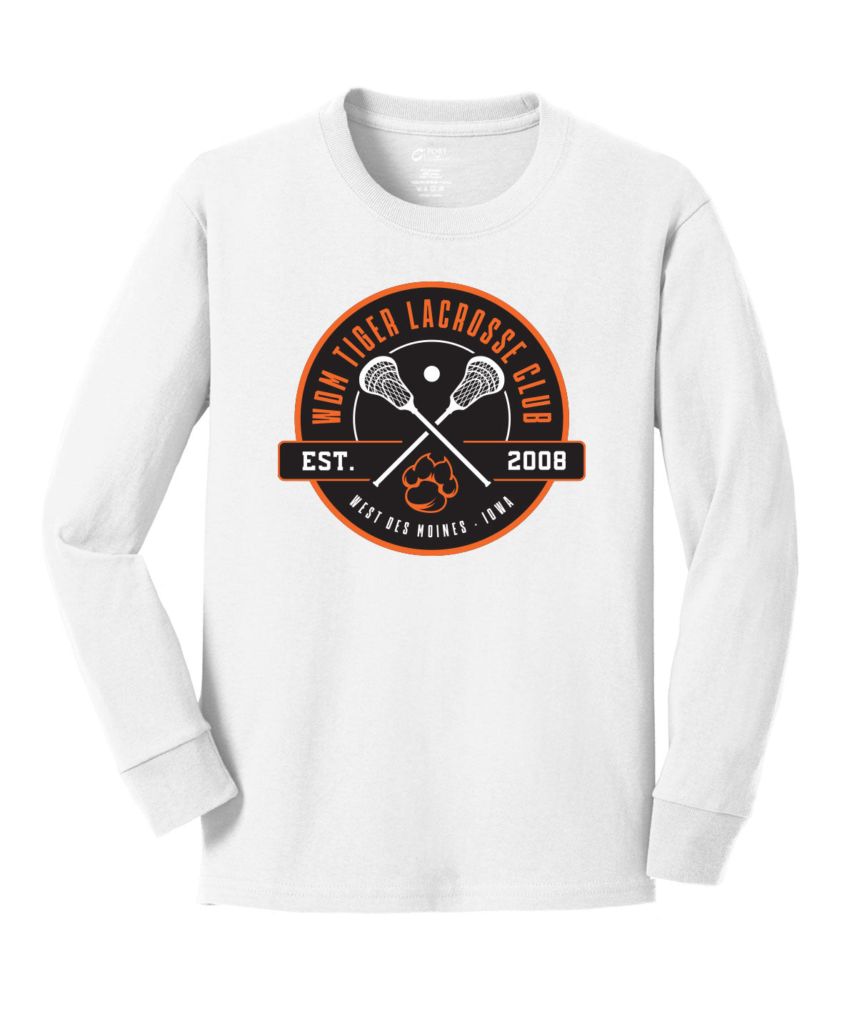 WDM Tiger Lacrosse Club Youth Long Sleeve Tee