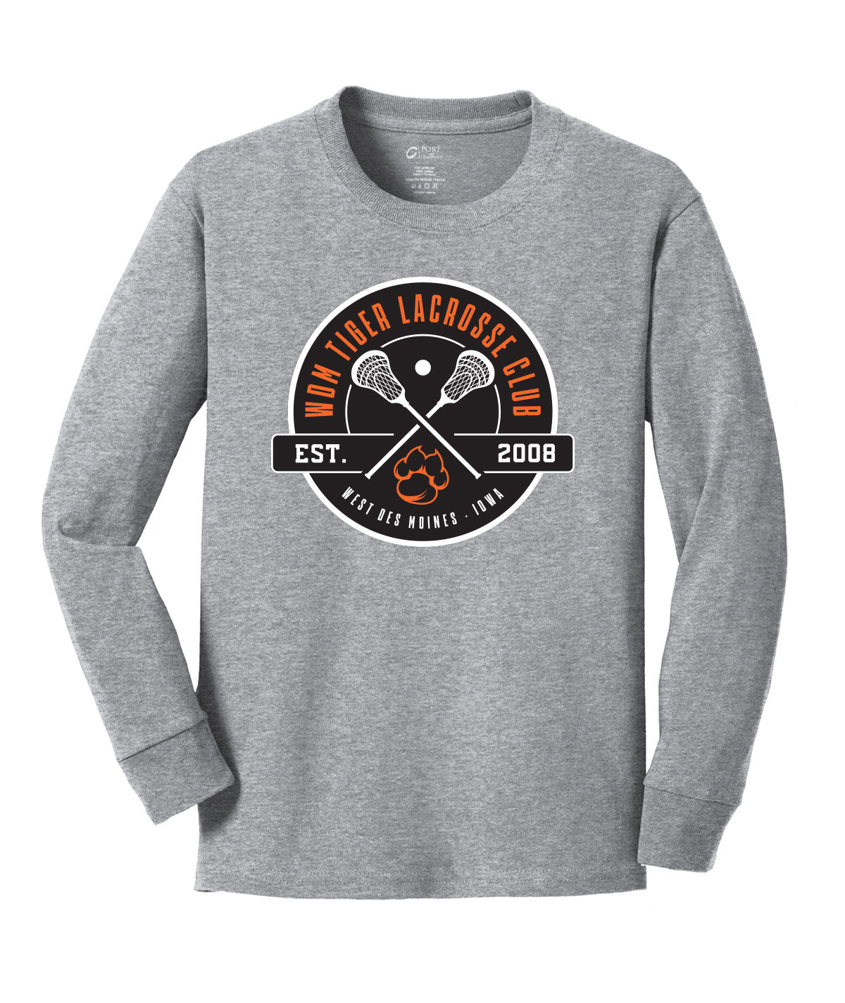 WDM Tiger Lacrosse Club Youth Long Sleeve Tee