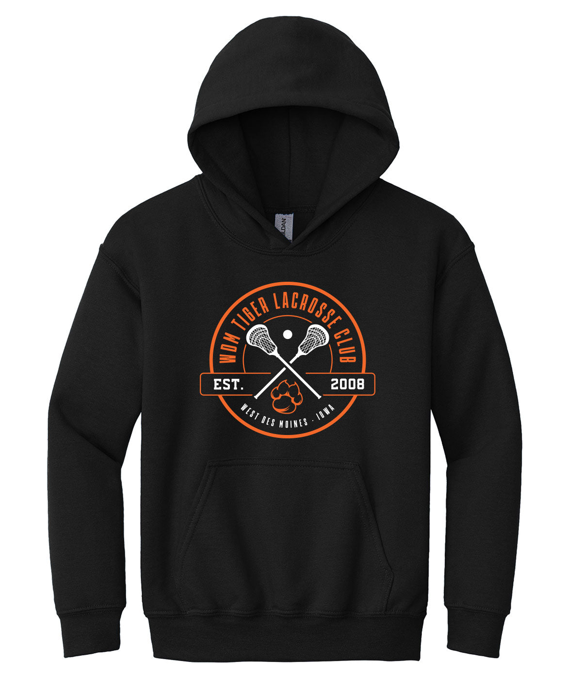 WDM Tiger Lacrosse Club Youth Hooded Sweatshirt