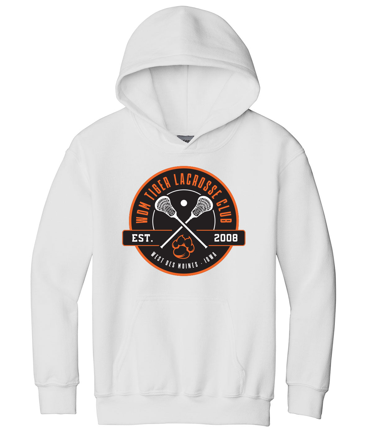 WDM Tiger Lacrosse Club Youth Hooded Sweatshirt