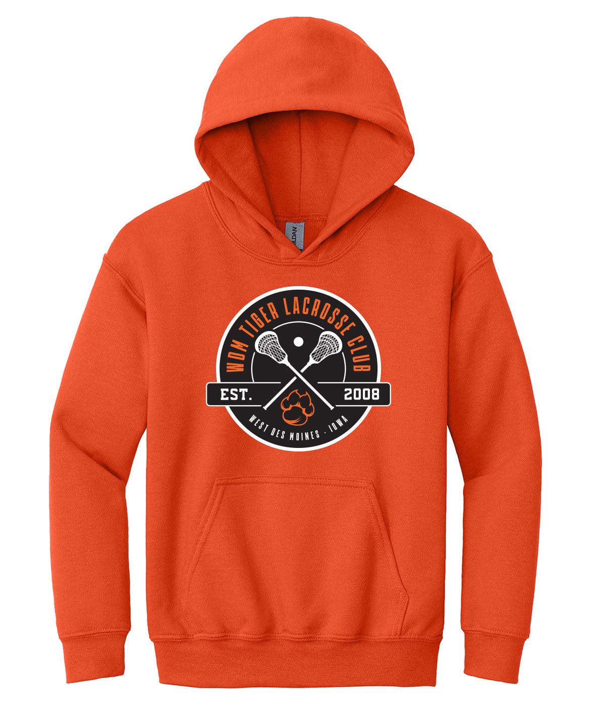 WDM Tiger Lacrosse Club Youth Hooded Sweatshirt
