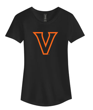 Valley V Womens Casual Soft Tee