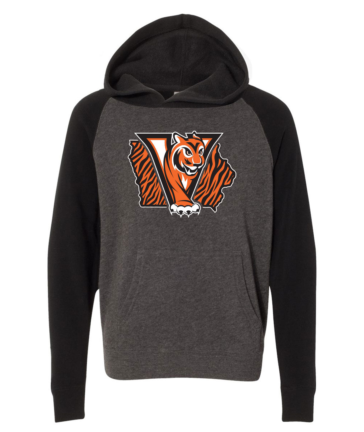 Tiger Territory Youth Raglan Hooded Sweatshirt