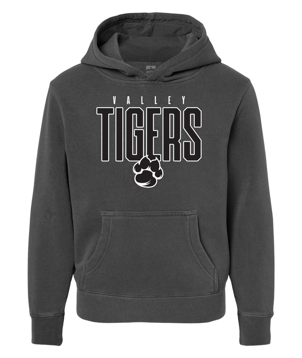 Valley Tigers Throwback Youth Slouch Hooded Sweatshirt