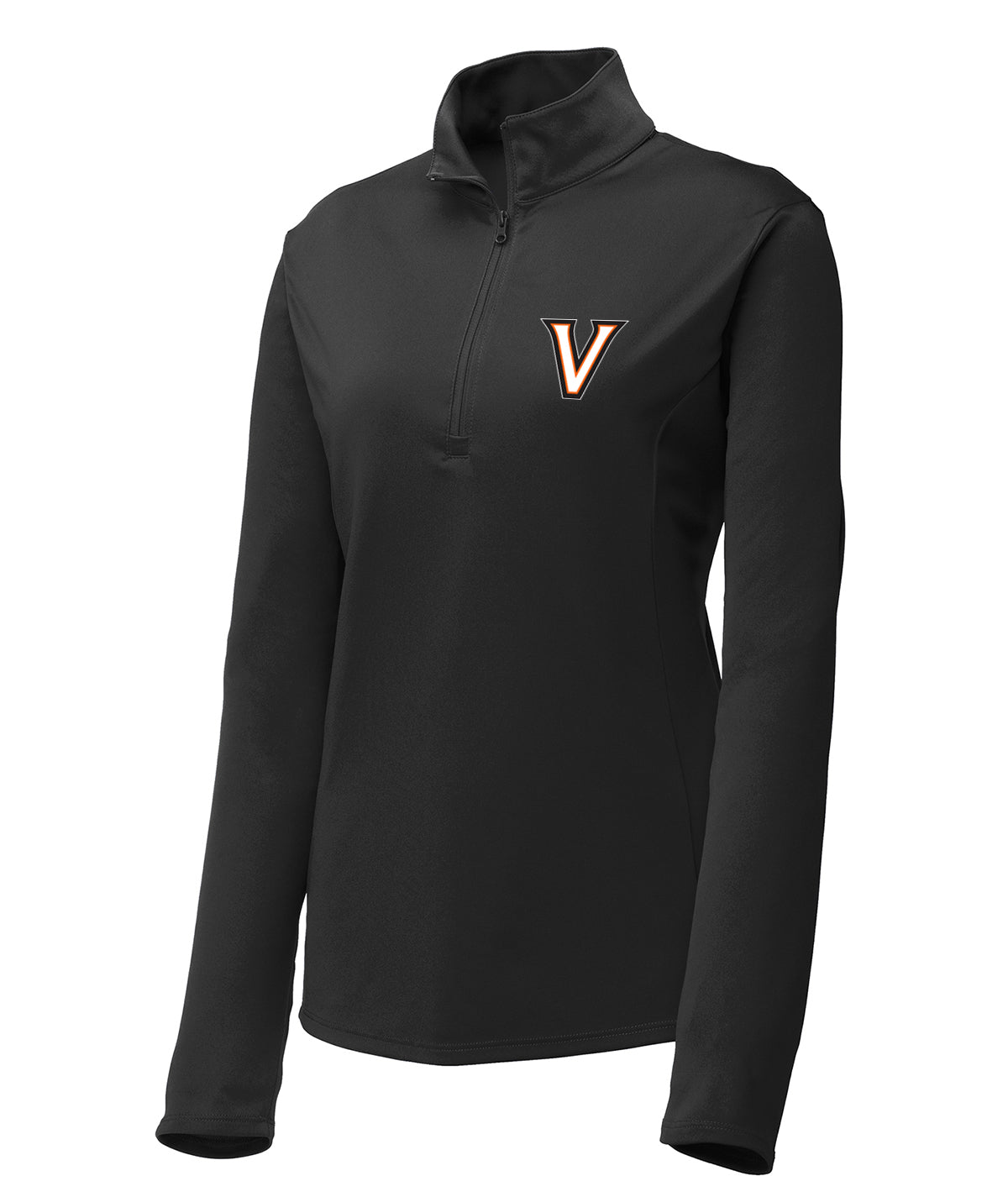 District Womens 1/4 Zip Solid Pullover